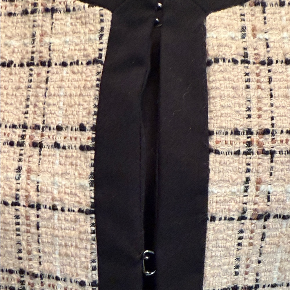 Women's Black and Pink Tweed Jacket - Picture 10 of 12